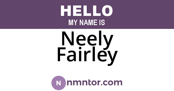 Neely Fairley