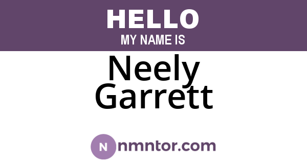 Neely Garrett