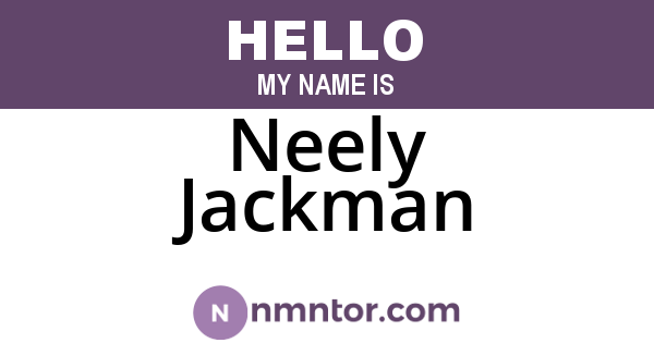 Neely Jackman