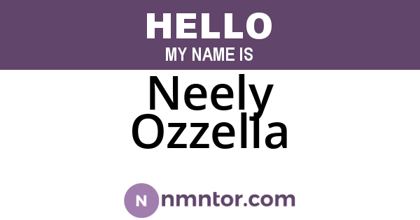 Neely Ozzella