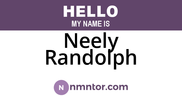 Neely Randolph