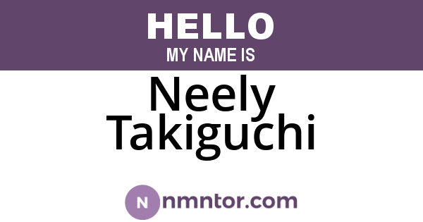 Neely Takiguchi