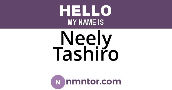 Neely Tashiro