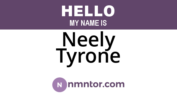 Neely Tyrone