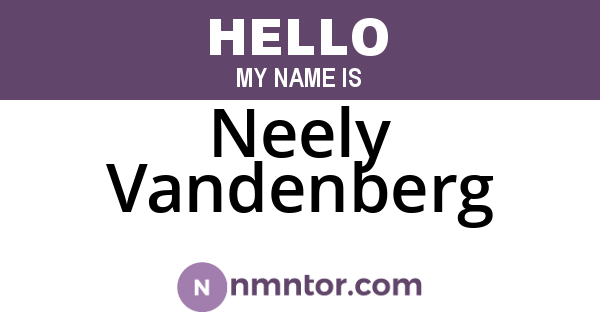 Neely Vandenberg