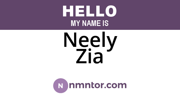 Neely Zia