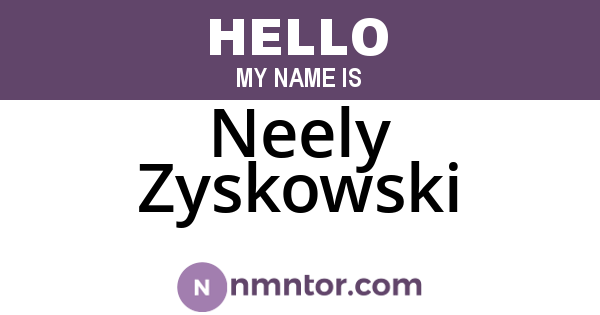 Neely Zyskowski