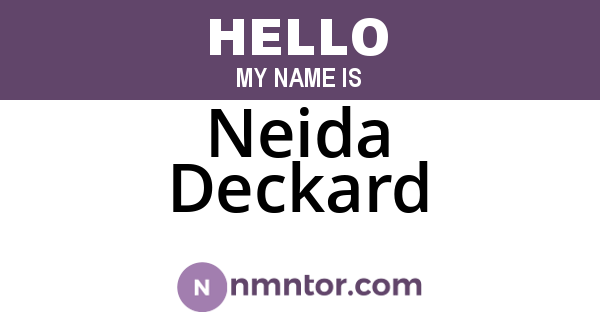 Neida Deckard