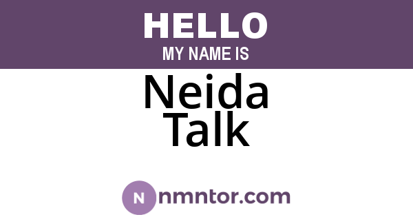 Neida Talk