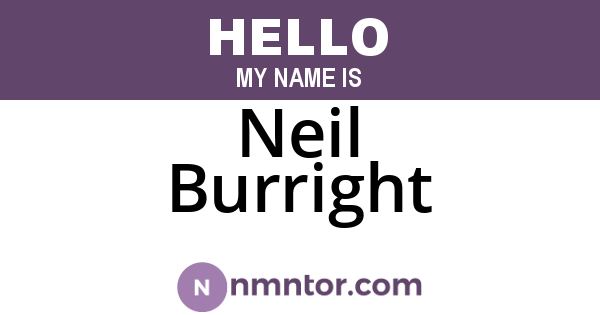 Neil Burright