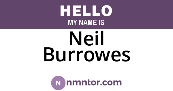 Neil Burrowes