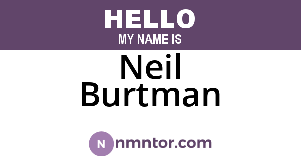 Neil Burtman