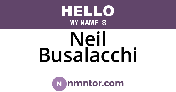 Neil Busalacchi
