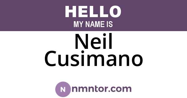Neil Cusimano