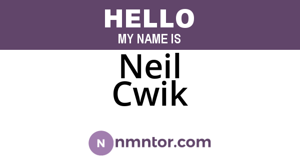 Neil Cwik