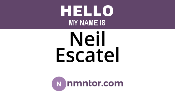 Neil Escatel