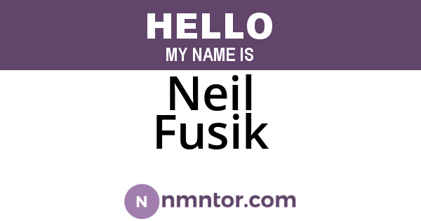 Neil Fusik