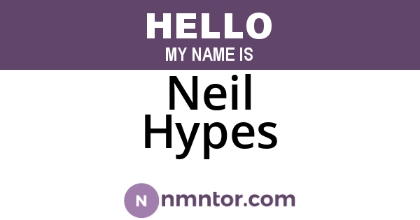 Neil Hypes