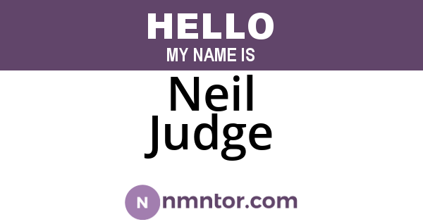 Neil Judge