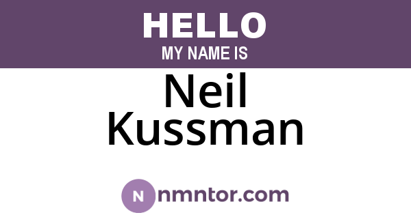 Neil Kussman