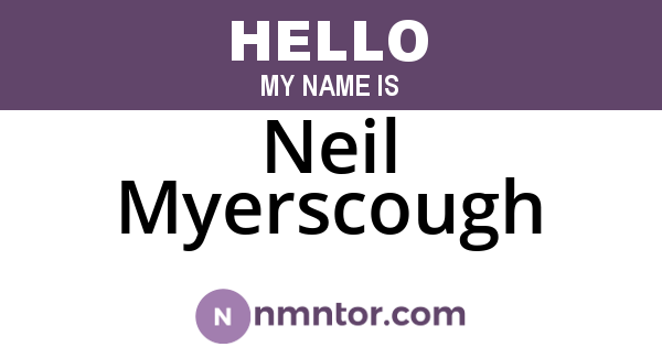 Neil Myerscough