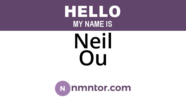Neil Ou