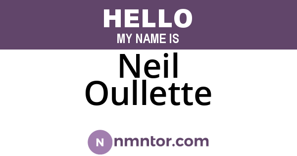 Neil Oullette