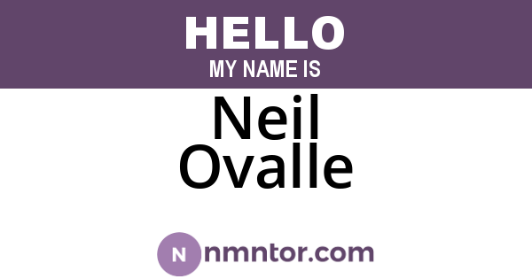 Neil Ovalle