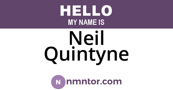 Neil Quintyne
