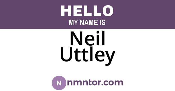 Neil Uttley