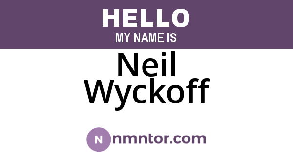 Neil Wyckoff