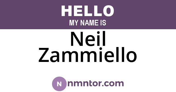 Neil Zammiello