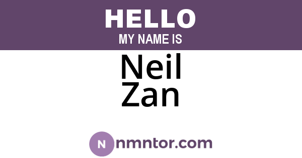 Neil Zan
