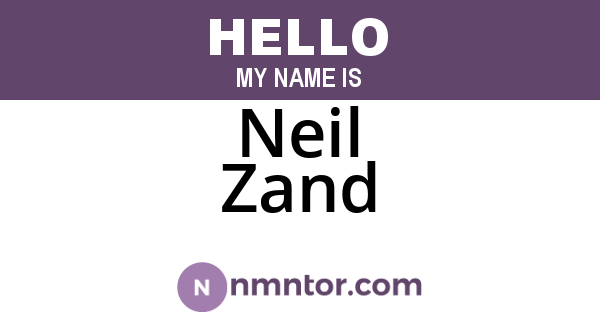 Neil Zand