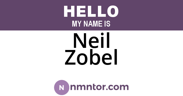 Neil Zobel