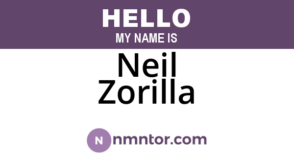Neil Zorilla