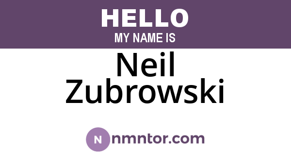 Neil Zubrowski