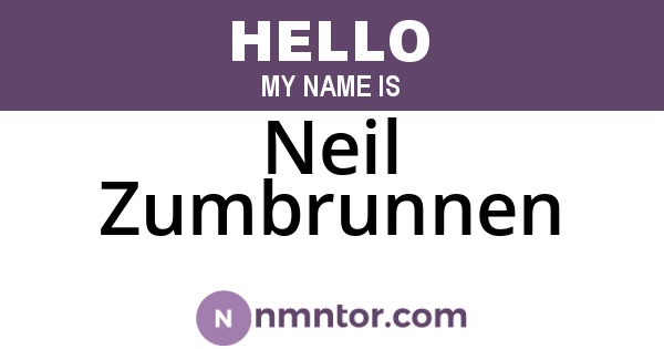 Neil Zumbrunnen