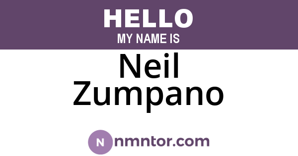 Neil Zumpano