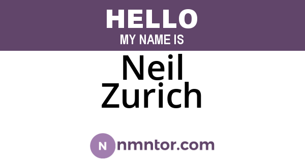 Neil Zurich