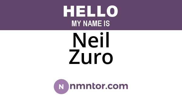 Neil Zuro