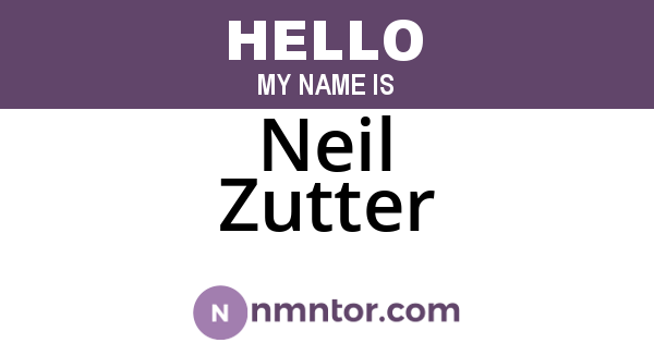 Neil Zutter