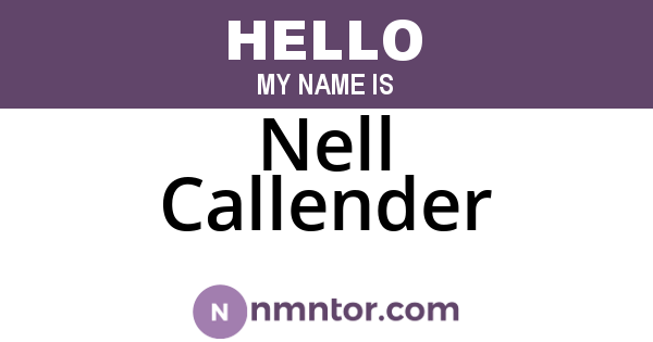 Nell Callender