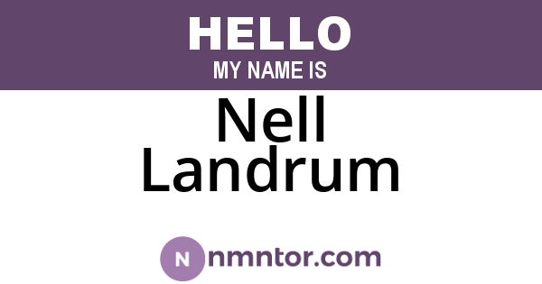 Nell Landrum