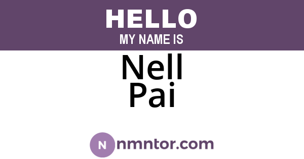 Nell Pai