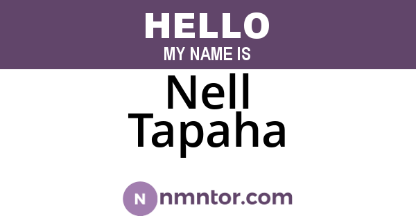 Nell Tapaha