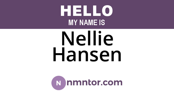 Nellie Hansen
