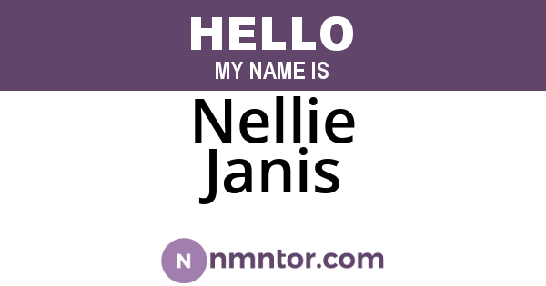 Nellie Janis