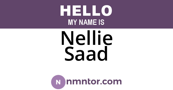 Nellie Saad
