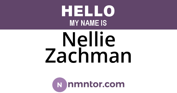 Nellie Zachman